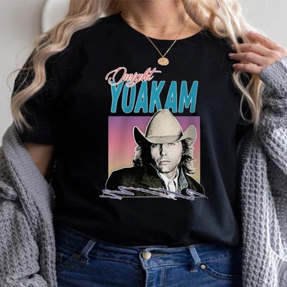 Dwight Yoakam Styled Retro Tshirt Dwight Yoakam Music Unisex Gift Tshirt